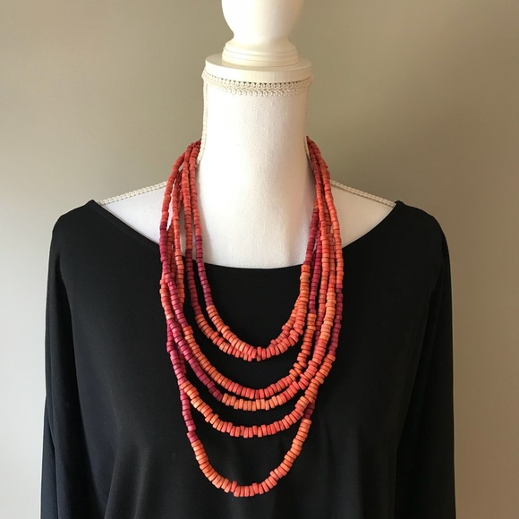 Loft Multi-layer Wood Necklace - Picture 2 of 3